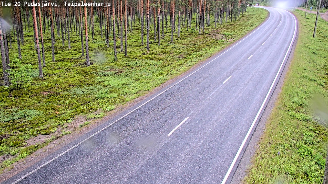 Kelikamerat Kuva Tie 20 Pudasjärvi, Taipaleenharju, Pudasjärvi, Pohjois-Pohjanmaa