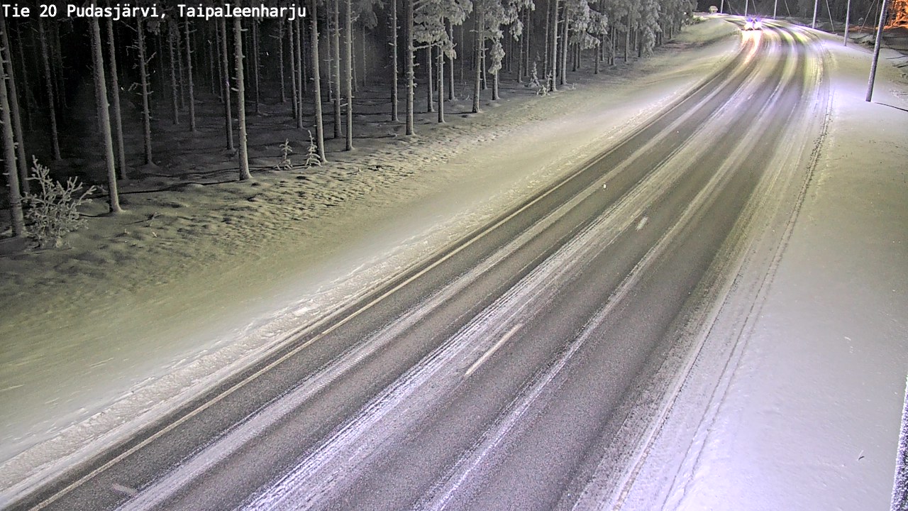 Kelikamerat Kuva Tie 20 Pudasjärvi, Taipaleenharju, Pudasjärvi, Pohjois-Pohjanmaa