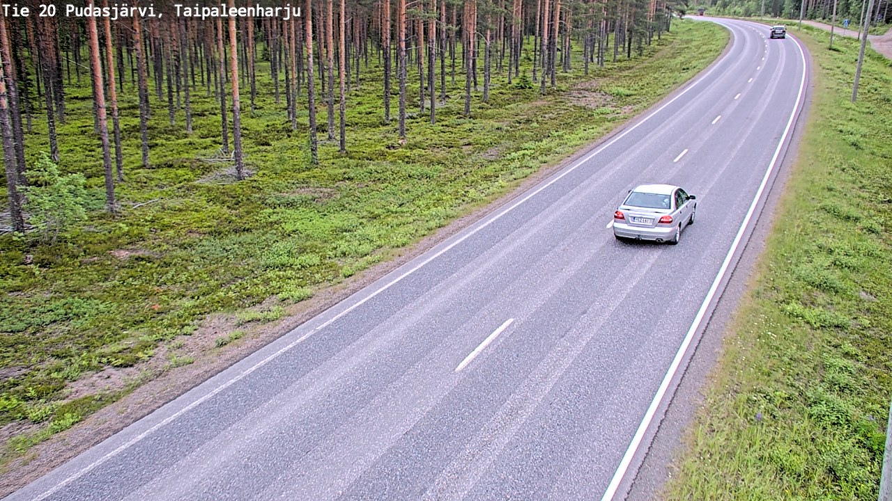 Kelikamerat Kuva Tie 20 Pudasjärvi, Taipaleenharju, Pudasjärvi, Pohjois-Pohjanmaa