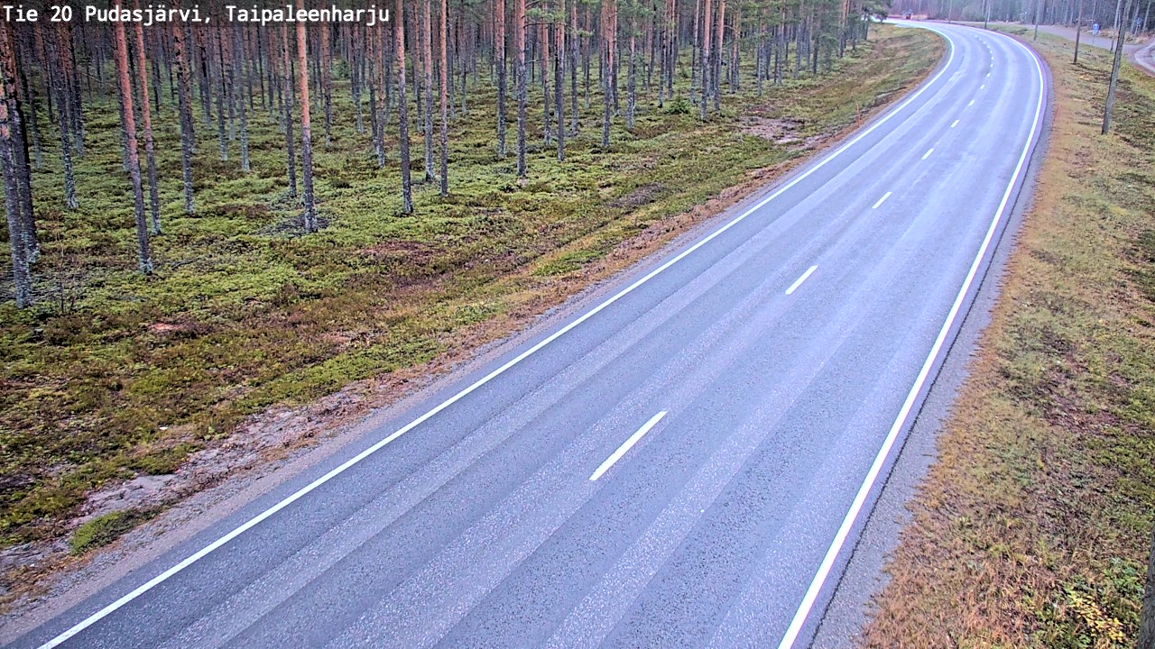 Kelikamerat Kuva Tie 20 Pudasjärvi, Taipaleenharju, Pudasjärvi, Pohjois-Pohjanmaa