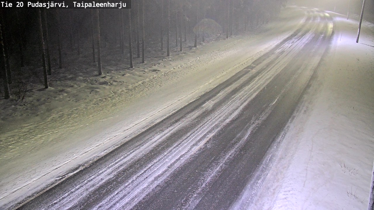Weather Camera Image Väg 20 Pudasjärvi, Taipaleenharju, Pudasjärvi, Pohjois-Pohjanmaa