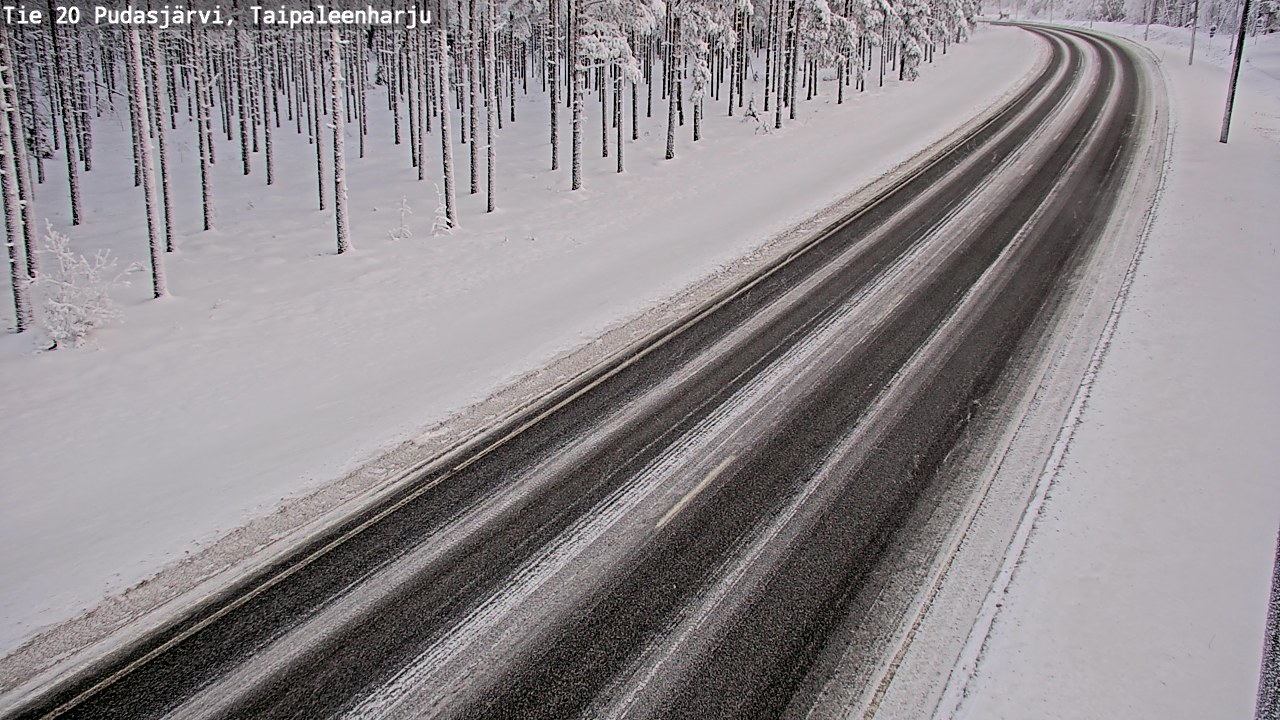 Kelikamerat Kuva Tie 20 Pudasjärvi, Taipaleenharju, Pudasjärvi, Pohjois-Pohjanmaa