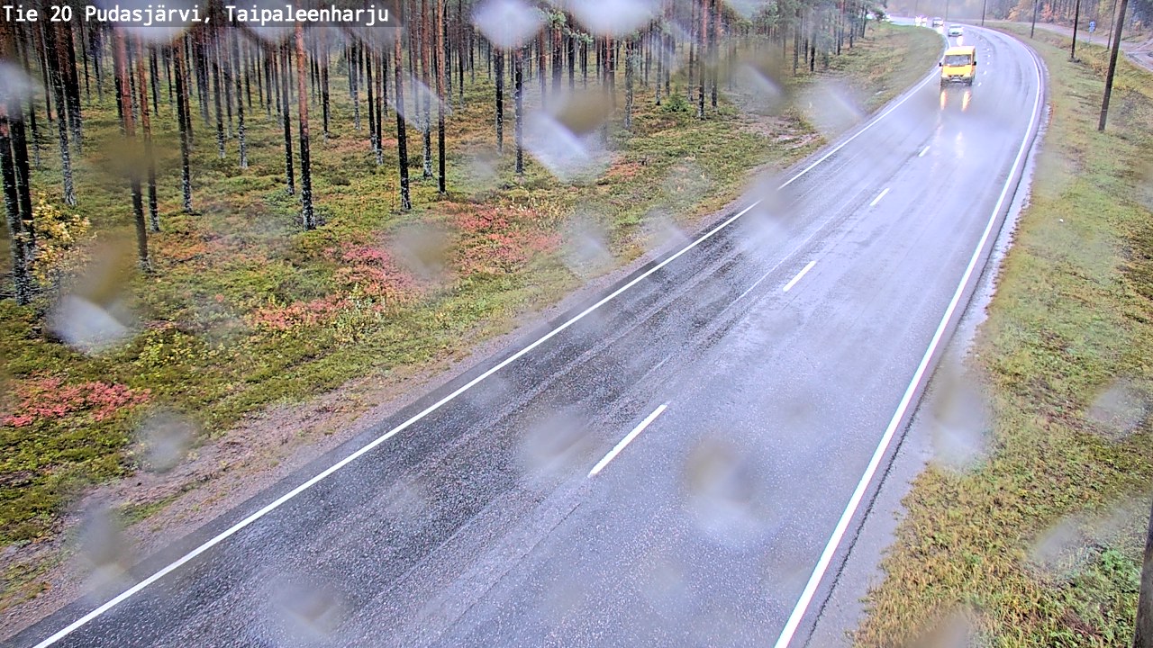 Weather Camera Image Road 20 Pudasjärvi, Taipaleenharju, Pudasjärvi, Pohjois-Pohjanmaa
