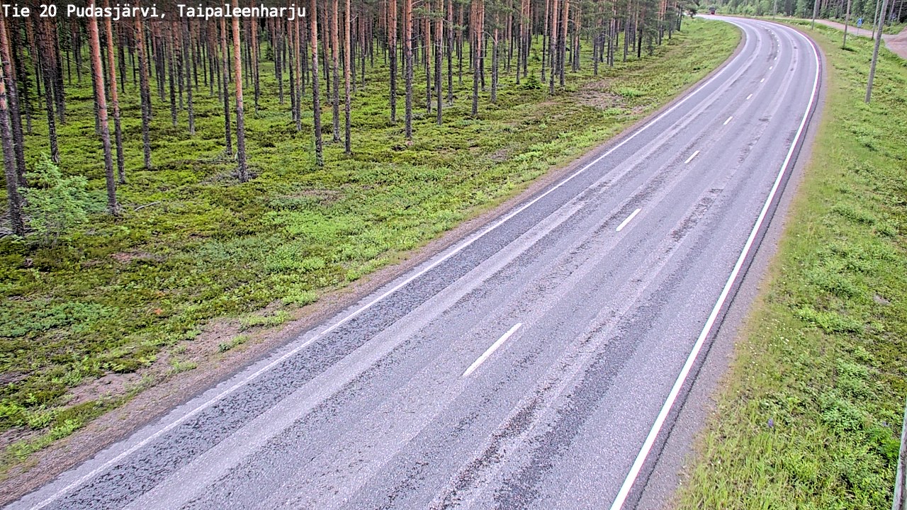 Kelikamerat Kuva Tie 20 Pudasjärvi, Taipaleenharju, Pudasjärvi, Pohjois-Pohjanmaa