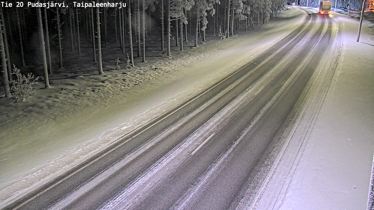 Kelikamerat Kuva Tie 20 Pudasjärvi, Taipaleenharju, Pudasjärvi, Pohjois-Pohjanmaa