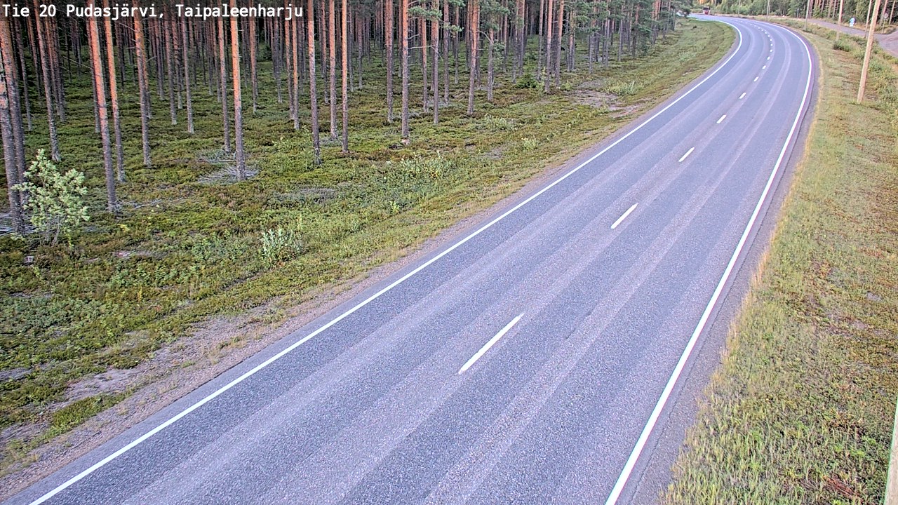 Kelikamerat Kuva Tie 20 Pudasjärvi, Taipaleenharju, Pudasjärvi, Pohjois-Pohjanmaa
