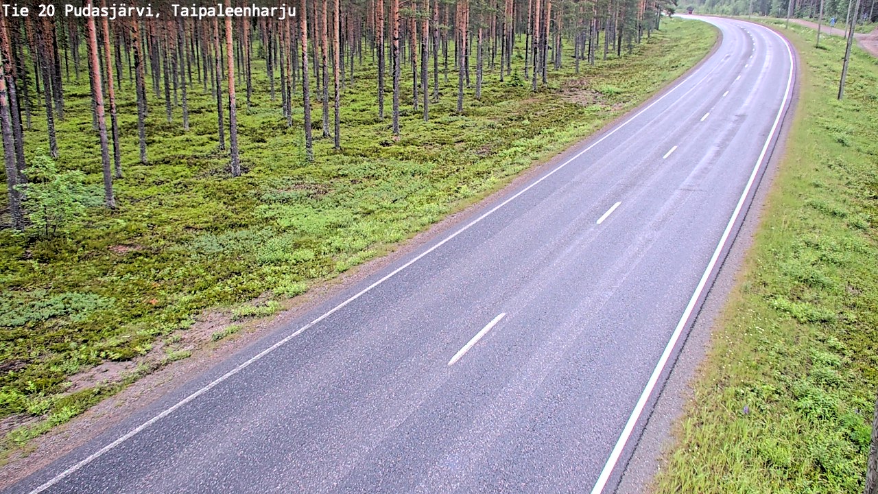 Kelikamerat Kuva Tie 20 Pudasjärvi, Taipaleenharju, Pudasjärvi, Pohjois-Pohjanmaa