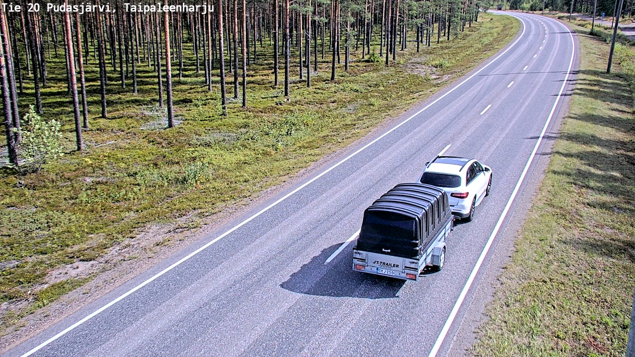 Weather Camera Image Väg 20 Pudasjärvi, Taipaleenharju, Pudasjärvi, Pohjois-Pohjanmaa