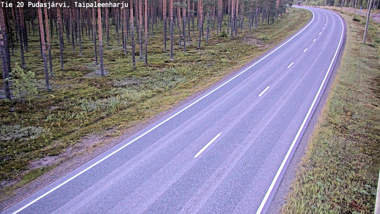 Kelikamerat Kuva Tie 20 Pudasjärvi, Taipaleenharju, Pudasjärvi, Pohjois-Pohjanmaa