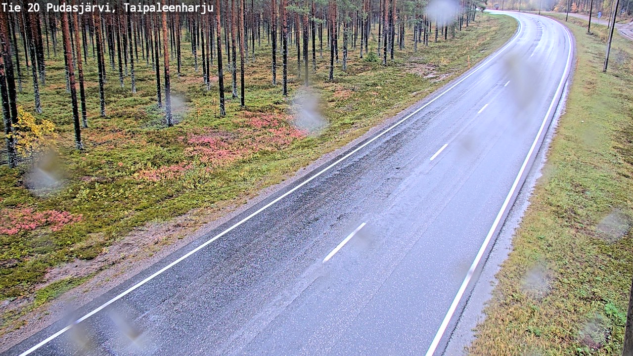 Weather Camera Image Road 20 Pudasjärvi, Taipaleenharju, Pudasjärvi, Pohjois-Pohjanmaa
