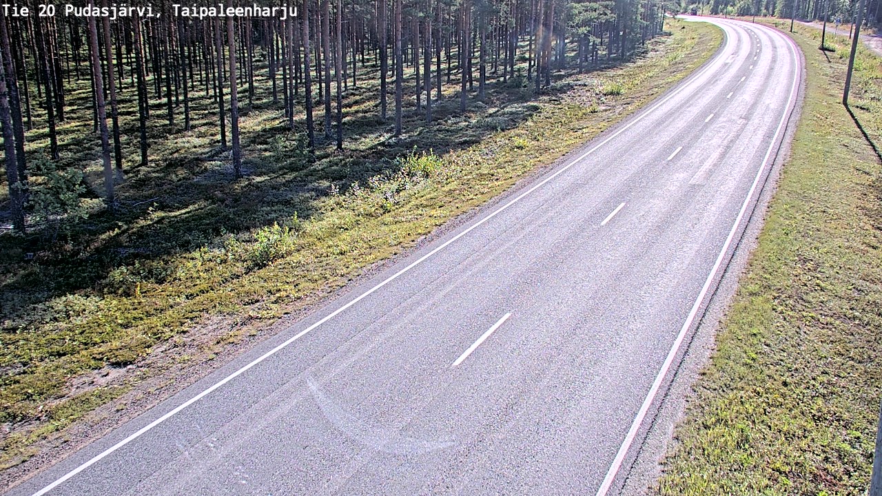Weather Camera Image Väg 20 Pudasjärvi, Taipaleenharju, Pudasjärvi, Pohjois-Pohjanmaa