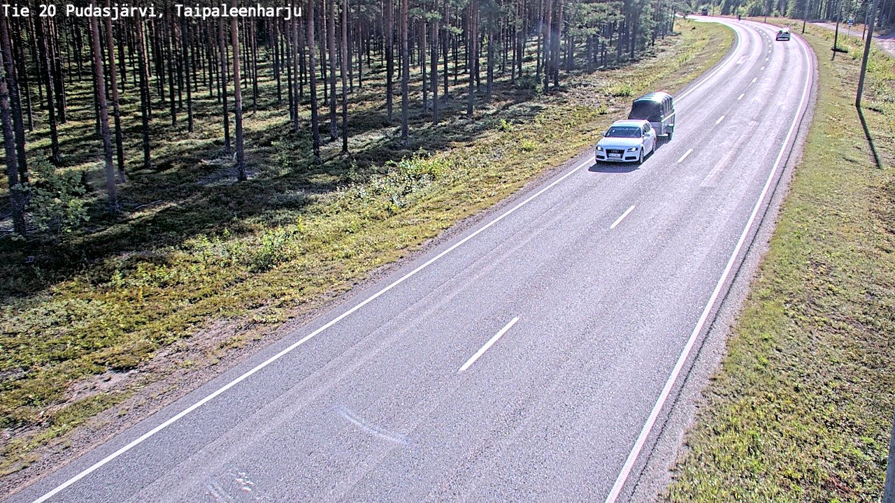 Weather Camera Image Väg 20 Pudasjärvi, Taipaleenharju, Pudasjärvi, Pohjois-Pohjanmaa