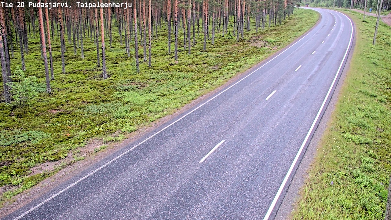 Kelikamerat Kuva Tie 20 Pudasjärvi, Taipaleenharju, Pudasjärvi, Pohjois-Pohjanmaa