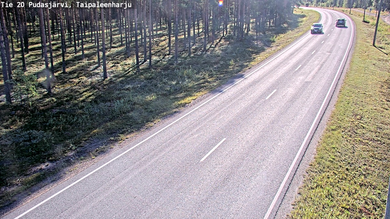 Weather Camera Image Väg 20 Pudasjärvi, Taipaleenharju, Pudasjärvi, Pohjois-Pohjanmaa