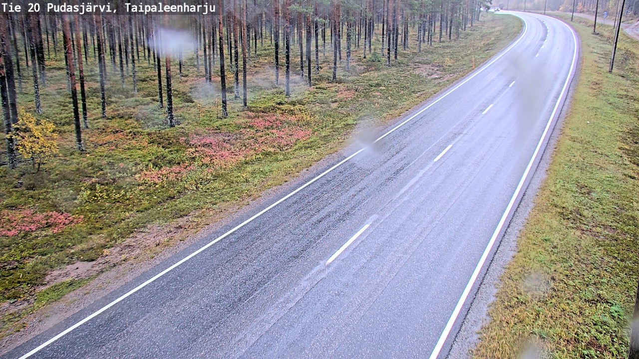 Weather Camera Image Road 20 Pudasjärvi, Taipaleenharju, Pudasjärvi, Pohjois-Pohjanmaa