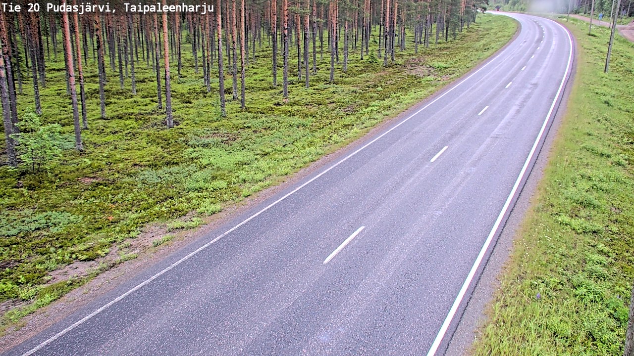 Kelikamerat Kuva Tie 20 Pudasjärvi, Taipaleenharju, Pudasjärvi, Pohjois-Pohjanmaa