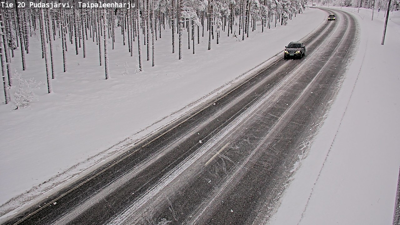 Kelikamerat Kuva Tie 20 Pudasjärvi, Taipaleenharju, Pudasjärvi, Pohjois-Pohjanmaa