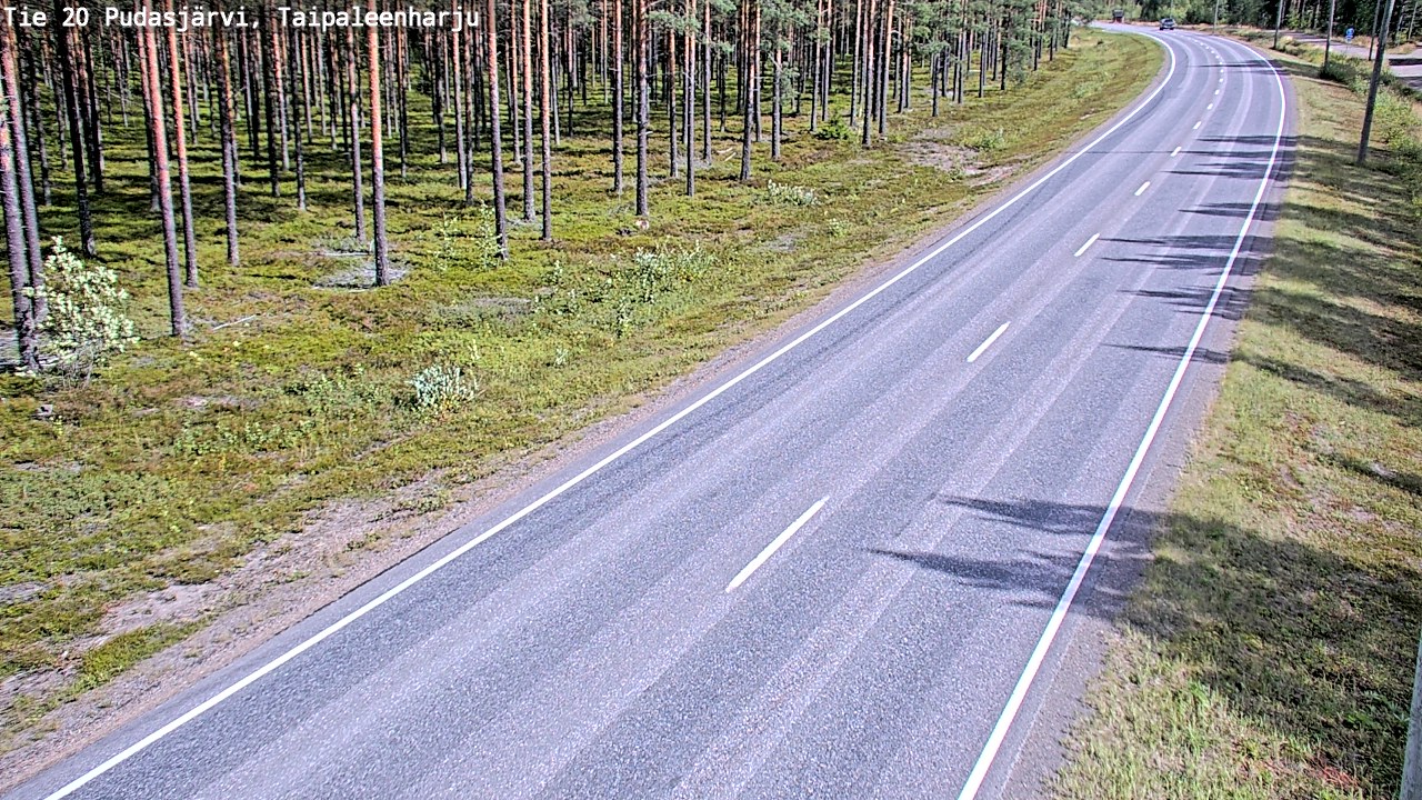 Kelikamerat Kuva Tie 20 Pudasjärvi, Taipaleenharju, Pudasjärvi, Pohjois-Pohjanmaa