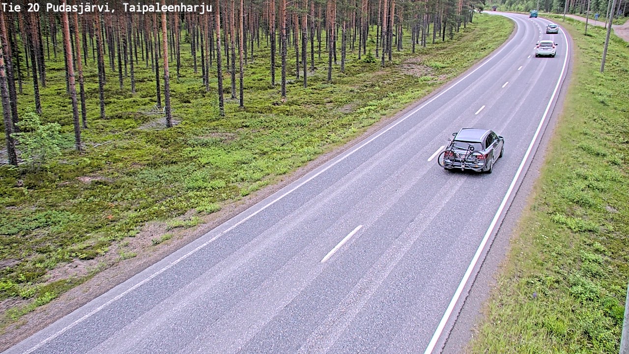 Kelikamerat Kuva Tie 20 Pudasjärvi, Taipaleenharju, Pudasjärvi, Pohjois-Pohjanmaa