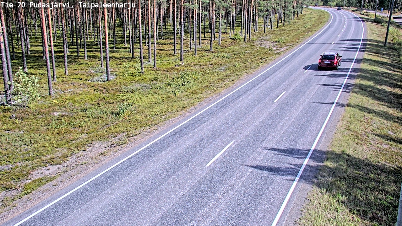 Weather Camera Image Road 20 Pudasjärvi, Taipaleenharju, Pudasjärvi, Pohjois-Pohjanmaa