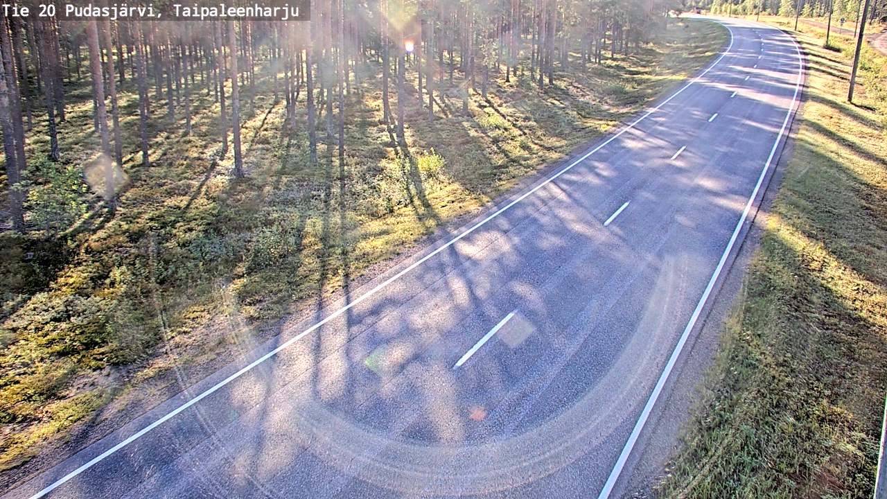 Weather Camera Image Väg 20 Pudasjärvi, Taipaleenharju, Pudasjärvi, Pohjois-Pohjanmaa