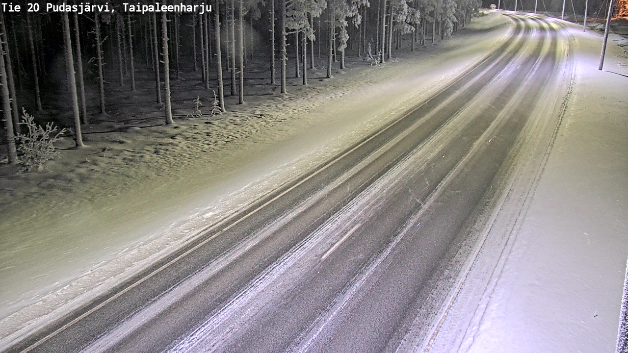 Kelikamerat Kuva Tie 20 Pudasjärvi, Taipaleenharju, Pudasjärvi, Pohjois-Pohjanmaa