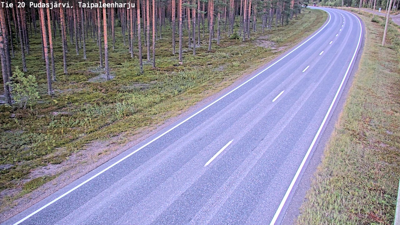 Kelikamerat Kuva Tie 20 Pudasjärvi, Taipaleenharju, Pudasjärvi, Pohjois-Pohjanmaa