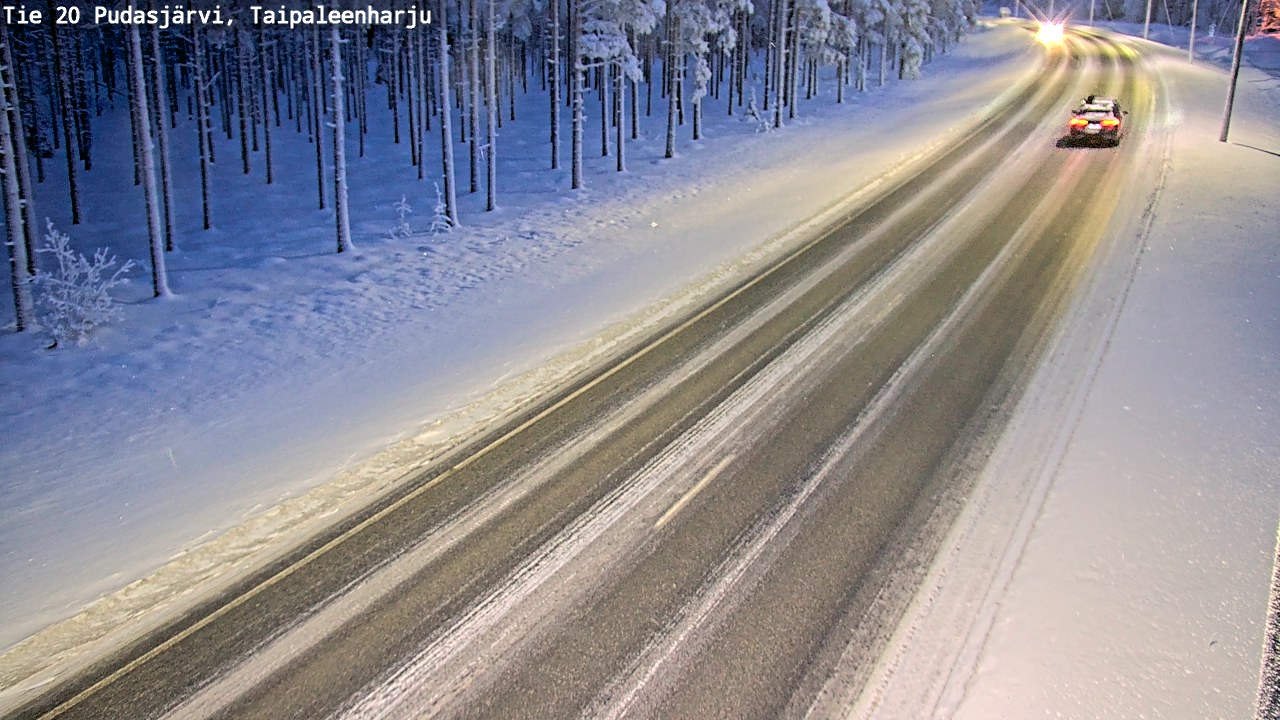 Kelikamerat Kuva Tie 20 Pudasjärvi, Taipaleenharju, Pudasjärvi, Pohjois-Pohjanmaa
