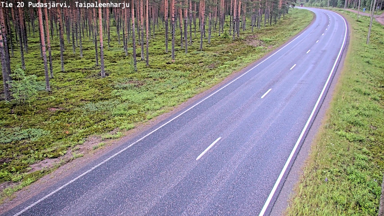 Kelikamerat Kuva Tie 20 Pudasjärvi, Taipaleenharju, Pudasjärvi, Pohjois-Pohjanmaa