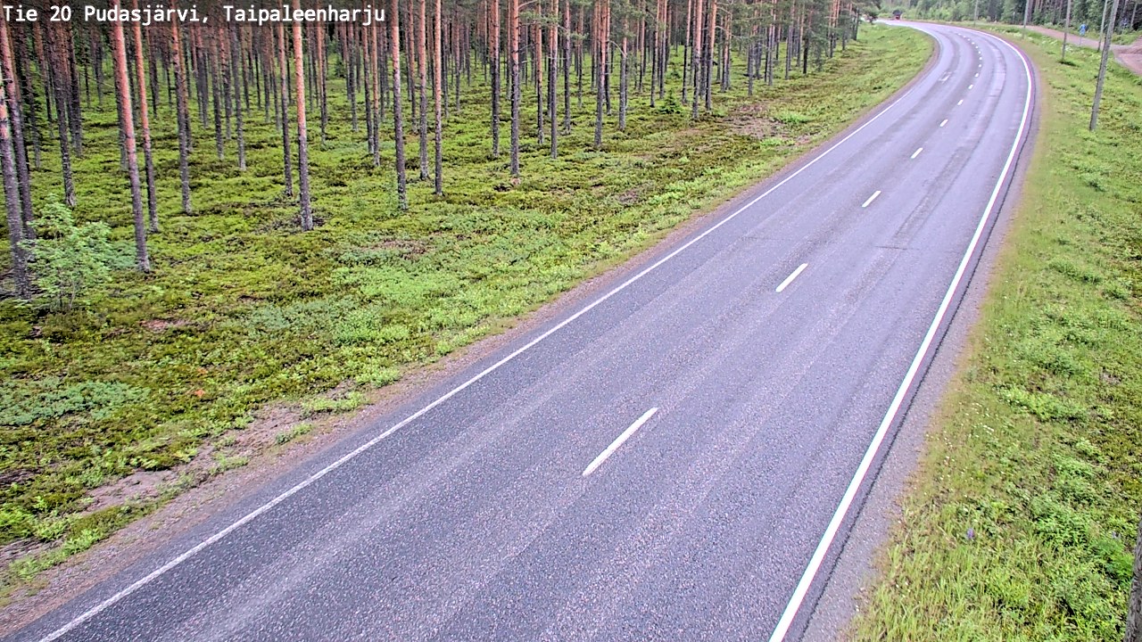 Kelikamerat Kuva Tie 20 Pudasjärvi, Taipaleenharju, Pudasjärvi, Pohjois-Pohjanmaa