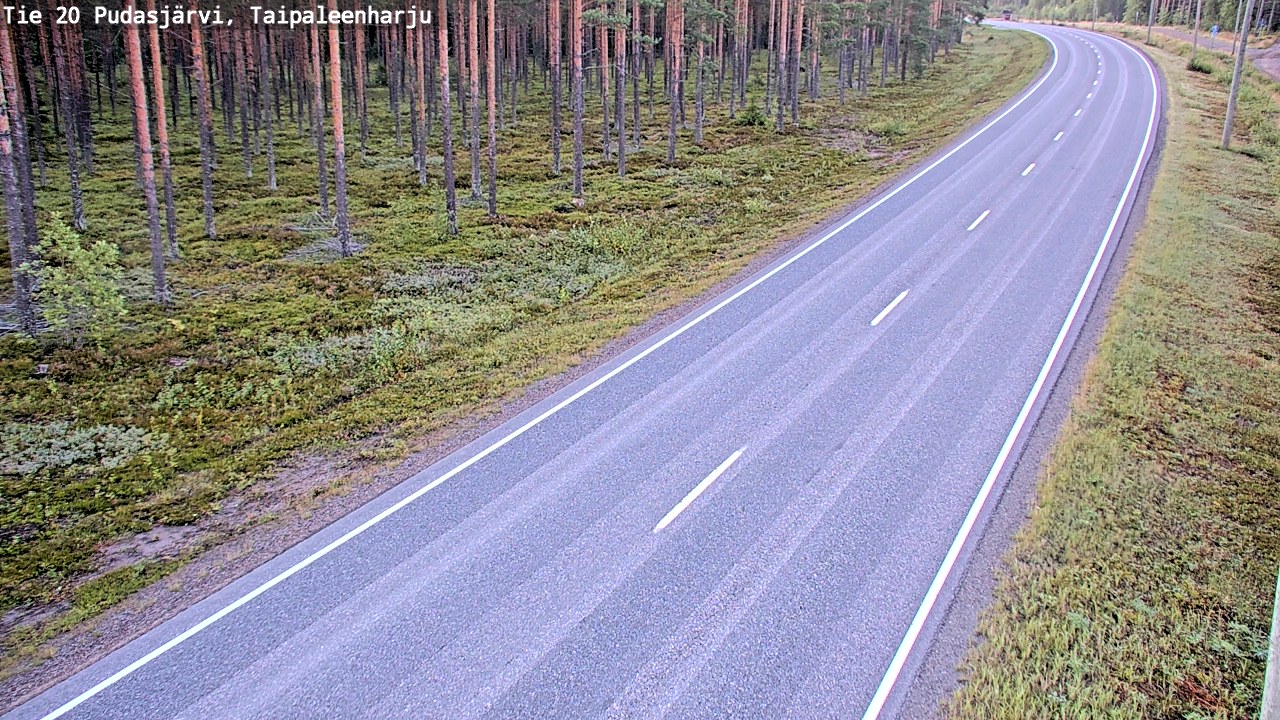 Kelikamerat Kuva Tie 20 Pudasjärvi, Taipaleenharju, Pudasjärvi, Pohjois-Pohjanmaa