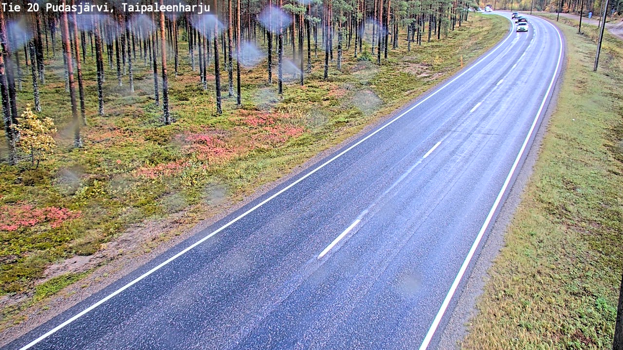 Weather Camera Image Road 20 Pudasjärvi, Taipaleenharju, Pudasjärvi, Pohjois-Pohjanmaa