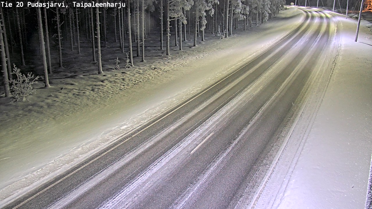 Kelikamerat Kuva Tie 20 Pudasjärvi, Taipaleenharju, Pudasjärvi, Pohjois-Pohjanmaa