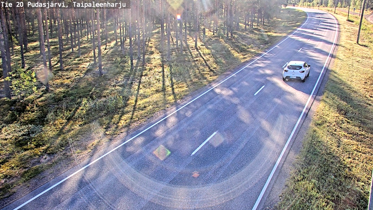 Weather Camera Image Väg 20 Pudasjärvi, Taipaleenharju, Pudasjärvi, Pohjois-Pohjanmaa