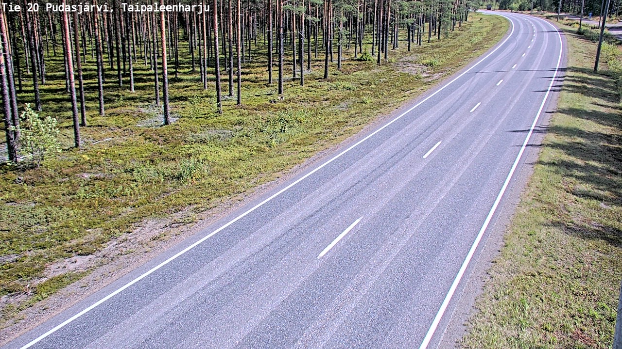 Weather Camera Image Väg 20 Pudasjärvi, Taipaleenharju, Pudasjärvi, Pohjois-Pohjanmaa