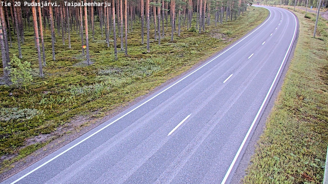 Kelikamerat Kuva Tie 20 Pudasjärvi, Taipaleenharju, Pudasjärvi, Pohjois-Pohjanmaa