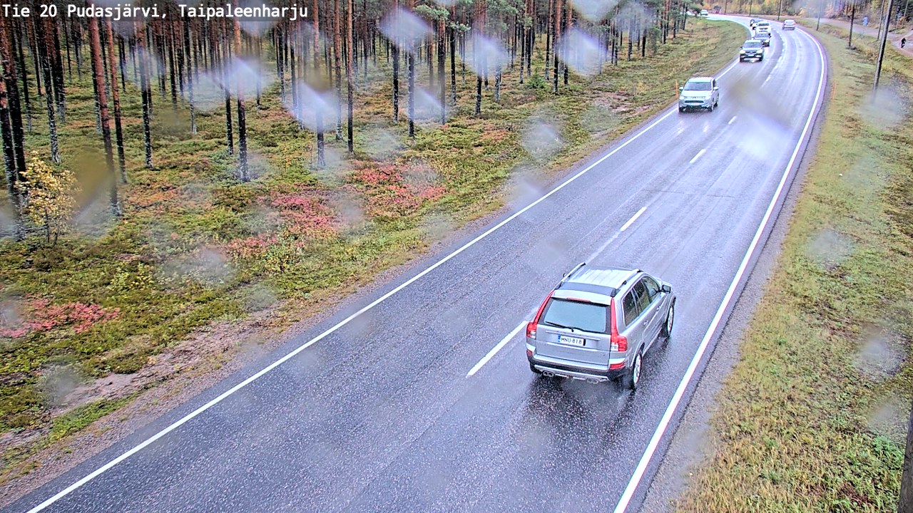 Weather Camera Image Road 20 Pudasjärvi, Taipaleenharju, Pudasjärvi, Pohjois-Pohjanmaa