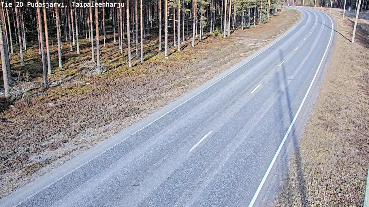 Weather Camera Image Väg 20 Pudasjärvi, Taipaleenharju, Pudasjärvi, Pohjois-Pohjanmaa