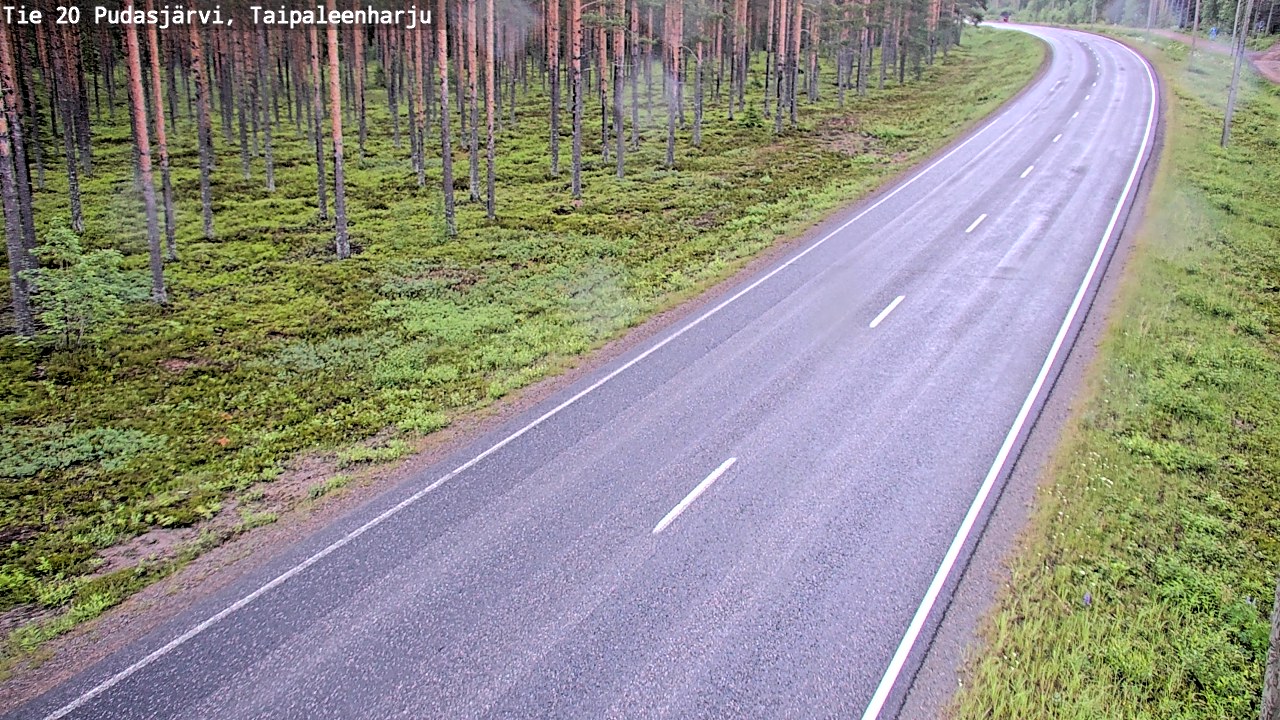 Kelikamerat Kuva Tie 20 Pudasjärvi, Taipaleenharju, Pudasjärvi, Pohjois-Pohjanmaa
