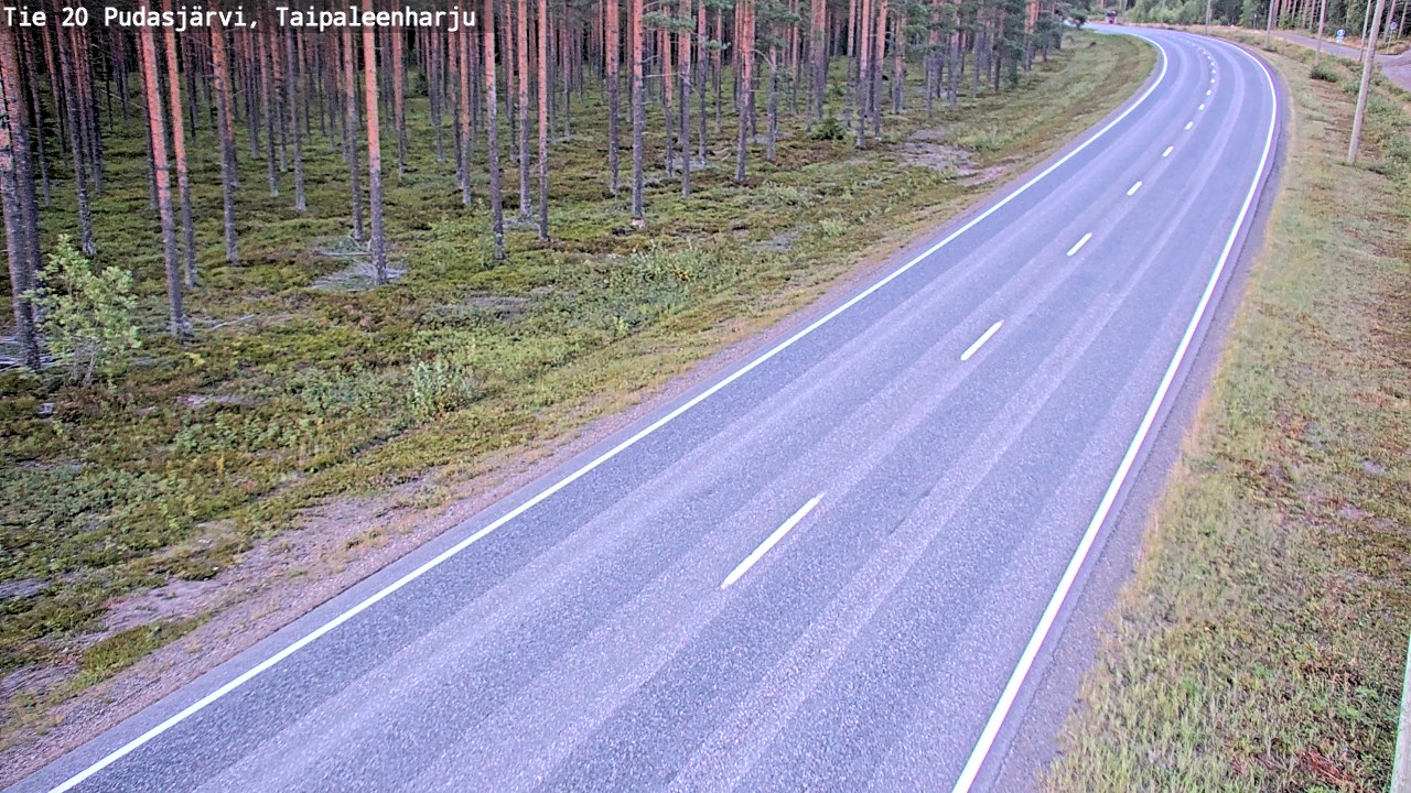 Kelikamerat Kuva Tie 20 Pudasjärvi, Taipaleenharju, Pudasjärvi, Pohjois-Pohjanmaa