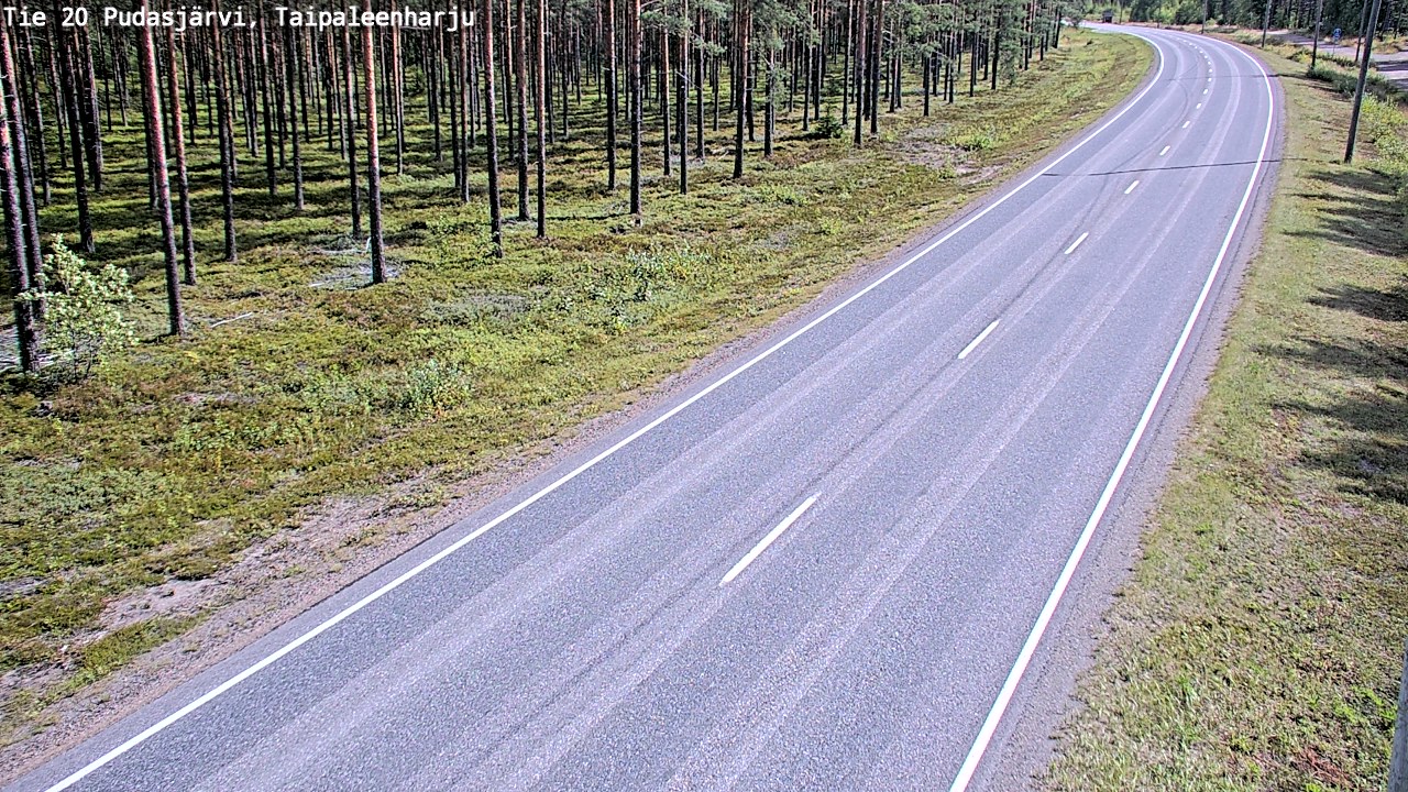 Kelikamerat Kuva Tie 20 Pudasjärvi, Taipaleenharju, Pudasjärvi, Pohjois-Pohjanmaa