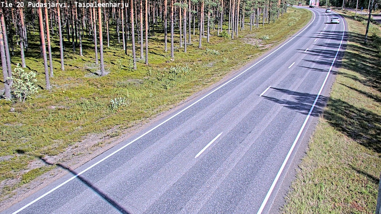 Kelikamerat Kuva Tie 20 Pudasjärvi, Taipaleenharju, Pudasjärvi, Pohjois-Pohjanmaa
