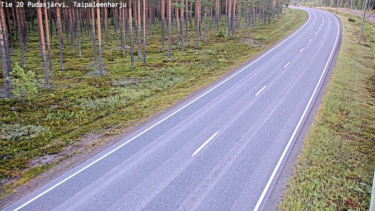 Kelikamerat Kuva Tie 20 Pudasjärvi, Taipaleenharju, Pudasjärvi, Pohjois-Pohjanmaa