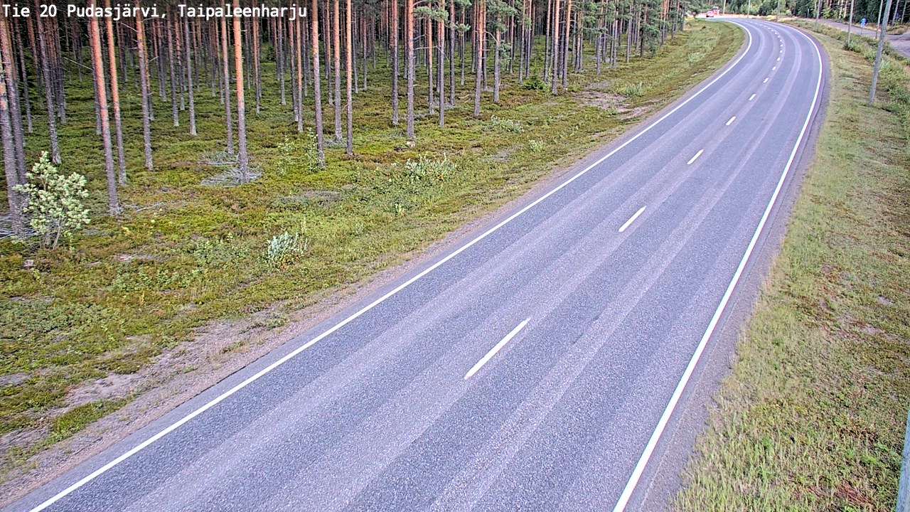 Kelikamerat Kuva Tie 20 Pudasjärvi, Taipaleenharju, Pudasjärvi, Pohjois-Pohjanmaa