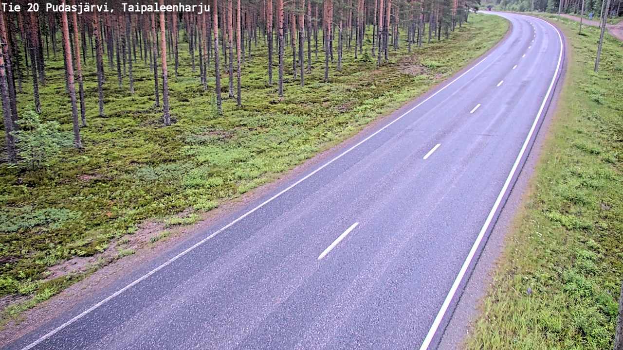 Kelikamerat Kuva Tie 20 Pudasjärvi, Taipaleenharju, Pudasjärvi, Pohjois-Pohjanmaa