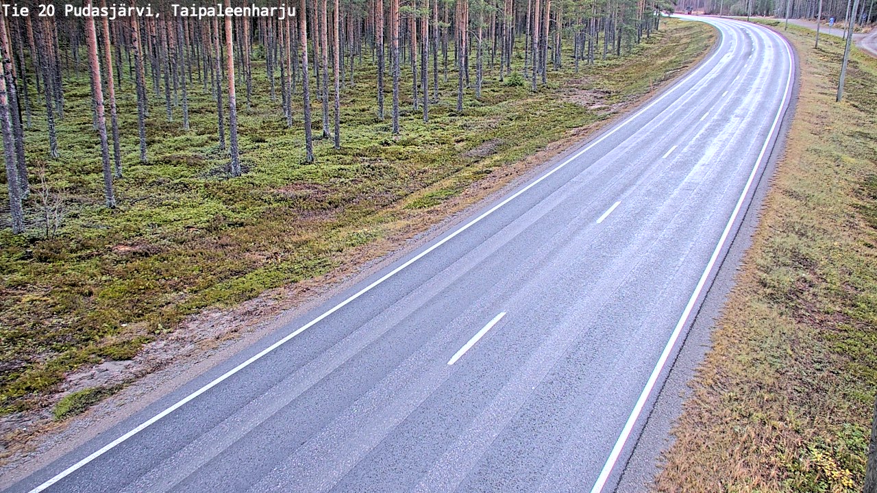 Kelikamerat Kuva Tie 20 Pudasjärvi, Taipaleenharju, Pudasjärvi, Pohjois-Pohjanmaa