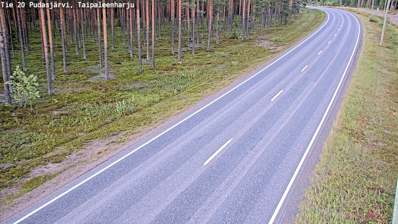 Kelikamerat Kuva Tie 20 Pudasjärvi, Taipaleenharju, Pudasjärvi, Pohjois-Pohjanmaa