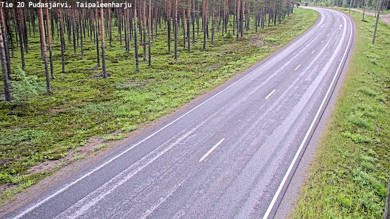 Kelikamerat Kuva Tie 20 Pudasjärvi, Taipaleenharju, Pudasjärvi, Pohjois-Pohjanmaa