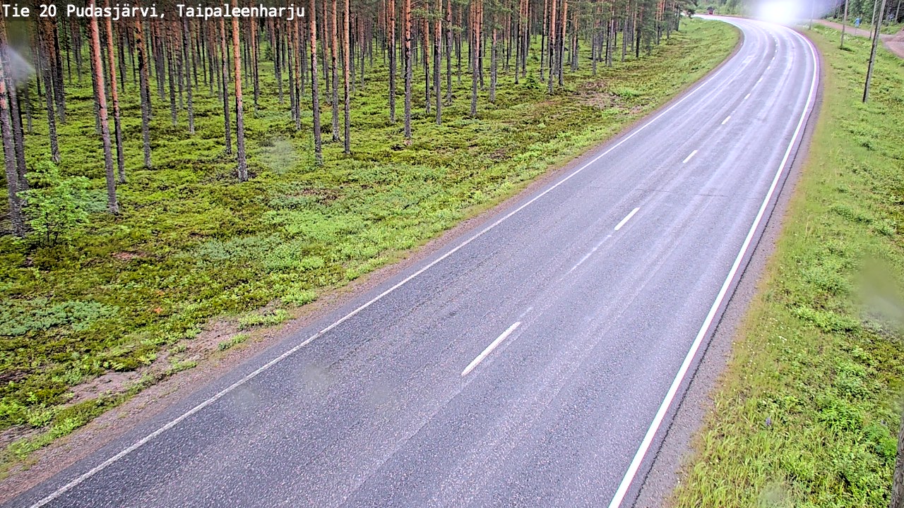 Kelikamerat Kuva Tie 20 Pudasjärvi, Taipaleenharju, Pudasjärvi, Pohjois-Pohjanmaa