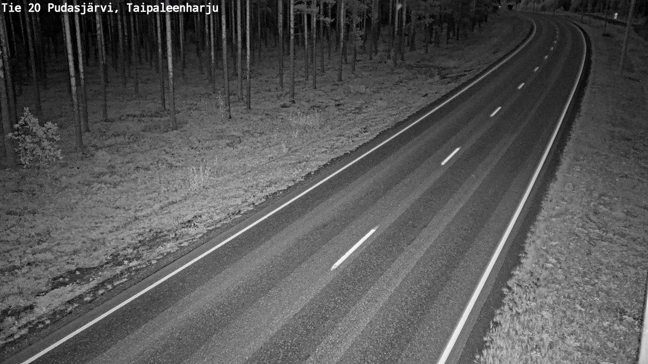 Kelikamerat Kuva Tie 20 Pudasjärvi, Taipaleenharju, Pudasjärvi, Pohjois-Pohjanmaa